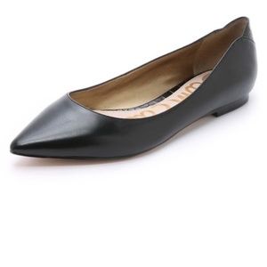 Sam Edelman Rae pointed toe flats in black leather size 6.5